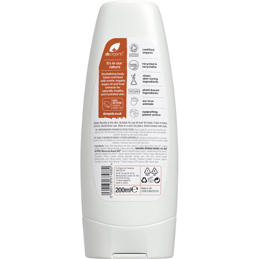DR ORGANIC Skin Lotion Moroccan Argan Oil Organic 200ml