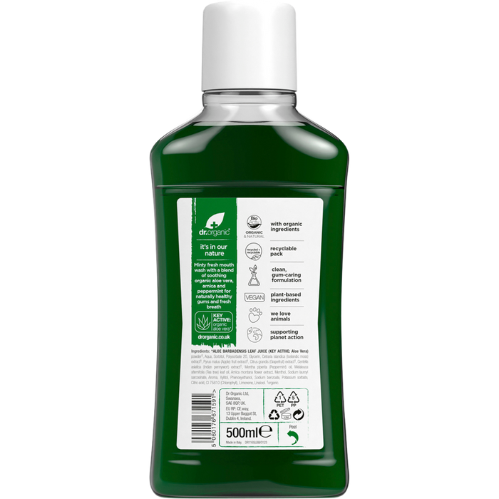 DR ORGANIC Aloe Vera Mouthwash 500ml
