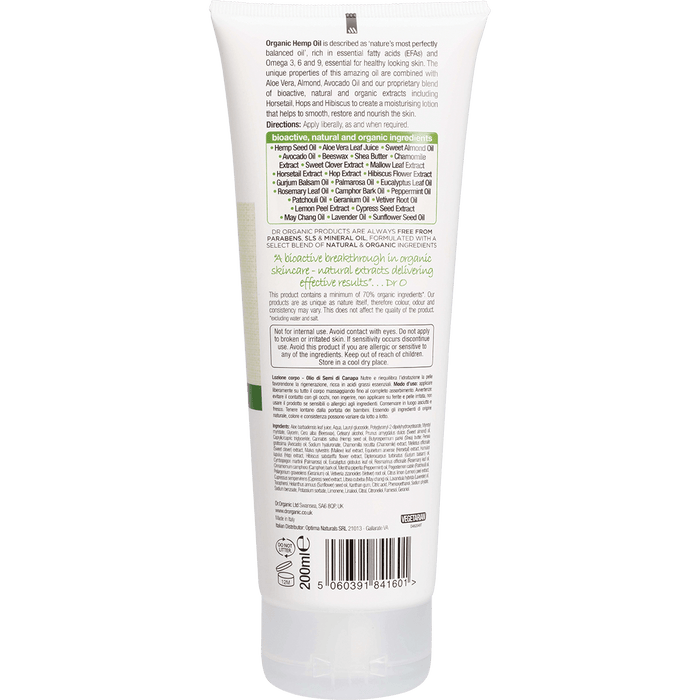 DR ORGANIC Hemp Oil Skin Lotion 200ml
