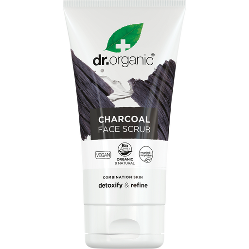 DR ORGANIC Activated Charcoal Face Scrub Purifying Bioactive 125ml