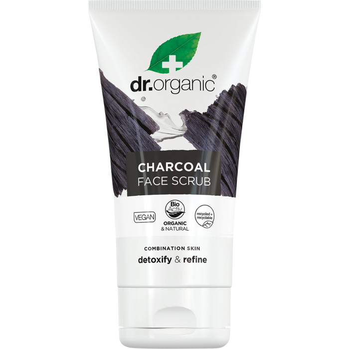 DR ORGANIC Activated Charcoal Face Scrub Purifying Bioactive 125ml