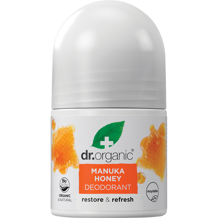 DR ORGANIC Deodorant Roll On Manuka Honey 50ml