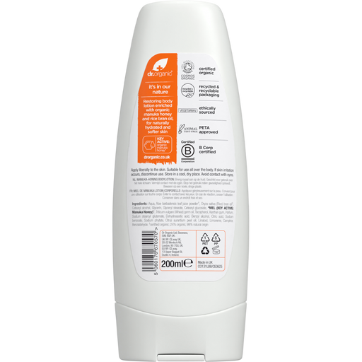 DR ORGANIC Skin Lotion Manuka Honey 200ml