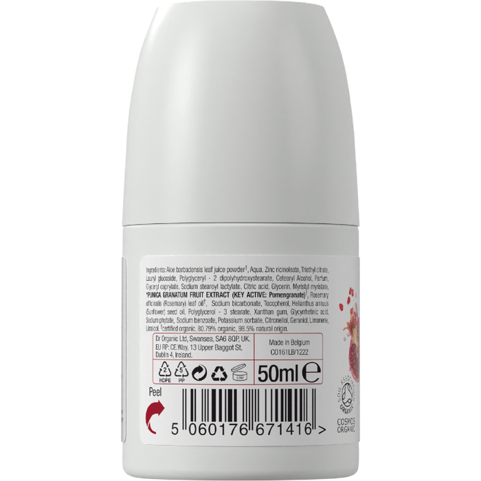 DR ORGANIC Deodorant Roll On Pomegranate 50ml