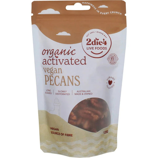 2DIE4 LIVE FOODS Activated Organic Pecans Vegan 120g