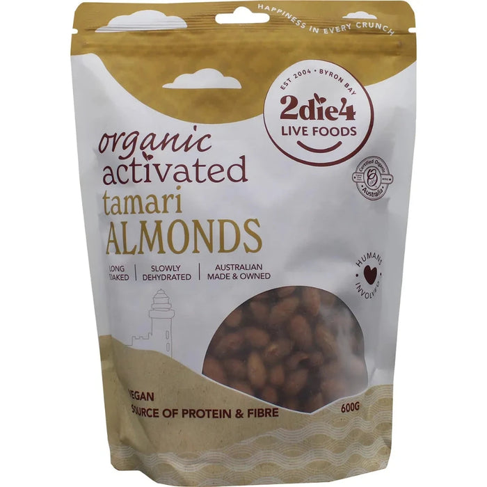 2DIE4 LIVE FOODS Activated Organic Tamari Almonds 600g