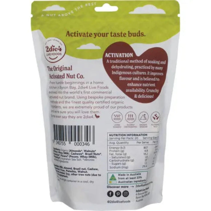 2DIE4 LIVE FOODS Activated Organic Mixed Nuts 600g