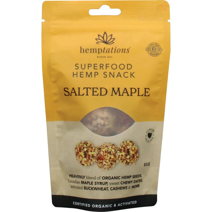 2DIE4 LIVE FOODS Hemptations Salted Maple 80g