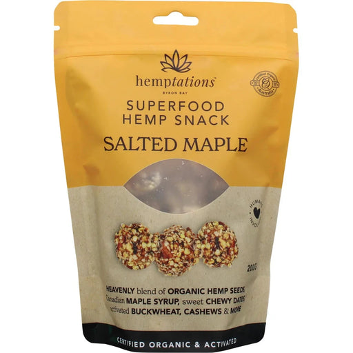 2DIE4 LIVE FOODS Hemptations Salted Maple 200g