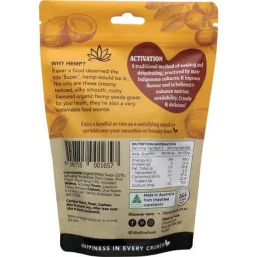 2DIE4 LIVE FOODS Hemptations Salted Maple 200g