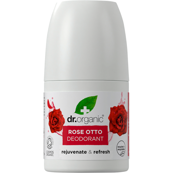 DR ORGANIC Deodorant Roll On Rose Otto 50ml