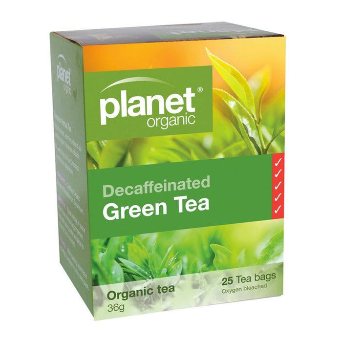 PLANET ORGANIC Herbal Decaffeinated Green Tea 25 Bags 1 Box