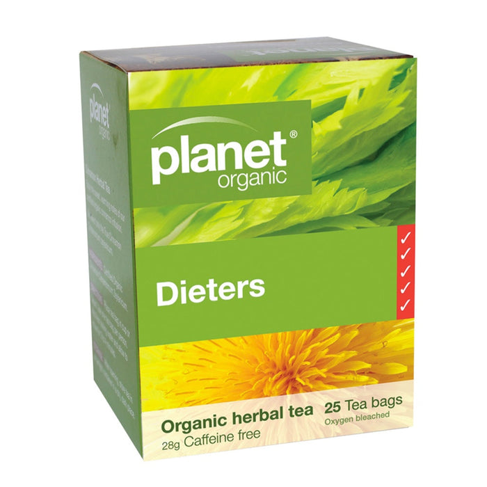 PLANET ORGANIC Dieters Herbal Tea 25 Bags 1 Box