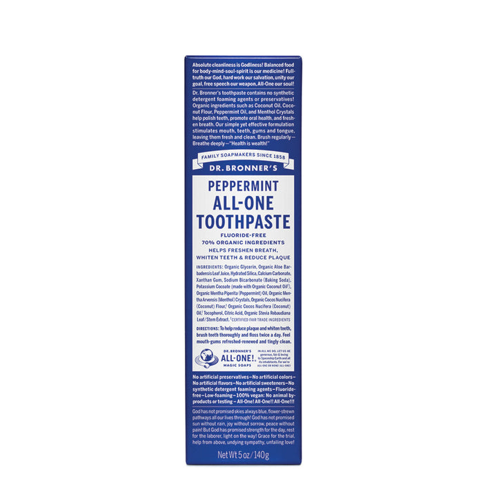 DR BRONNER'S All-One Toothpaste 140g Peppermint