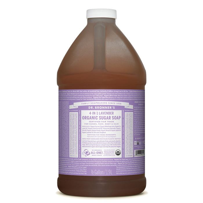 DR BRONNER'S Organic Pump Soap Refill Sugar 4-in-1 1.9L Lemongrass Lime