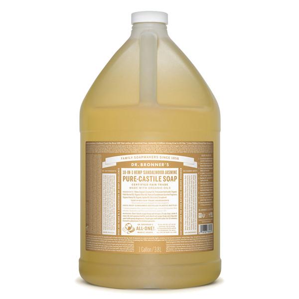 DR BRONNER'S Pure-Castile Sandalwood Jasmine Liquid Soap Hemp 18-in-1 3.78L