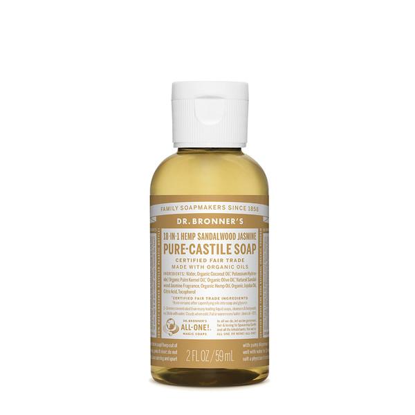 DR BRONNER'S Pure-Castile Sandalwood Jasmine Liquid Soap Hemp 18-in-1 59ml