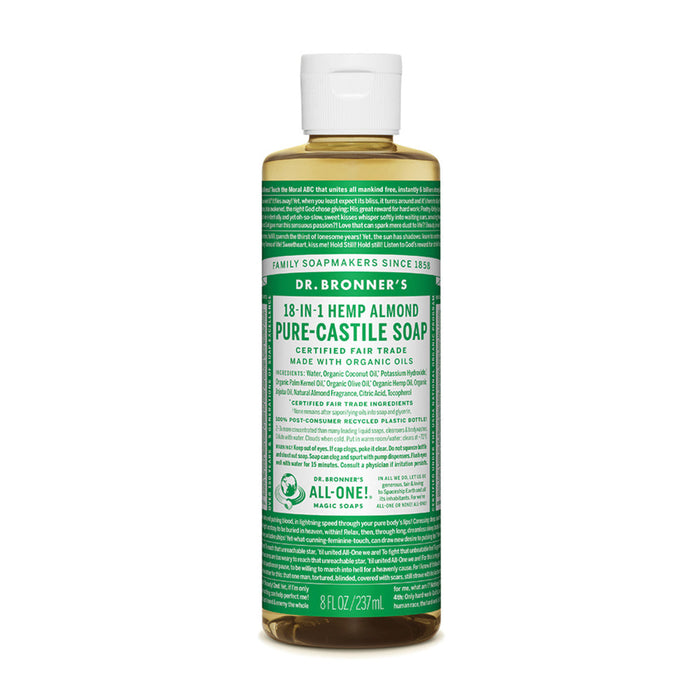 DR BRONNER'S Pure-Castile Almond Liquid Soap Hemp 18-in-1 237ml