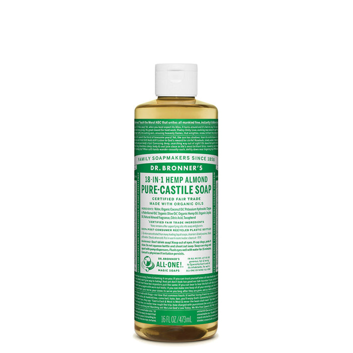 DR BRONNER'S Pure-Castile Almond Liquid Soap Hemp 18-in-1 473ml