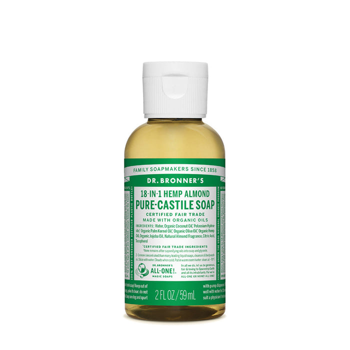 DR BRONNER'S Pure-Castile Almond Liquid Soap Hemp 18-in-1 59ml