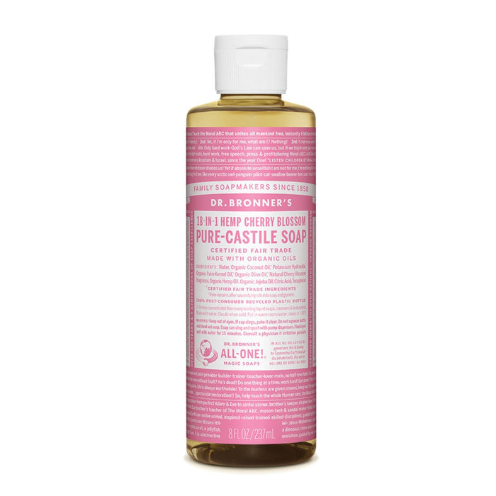 DR BRONNER'S Pure-Castile Cherry Blossom Liquid Soap Hemp 18-in-1 237ml