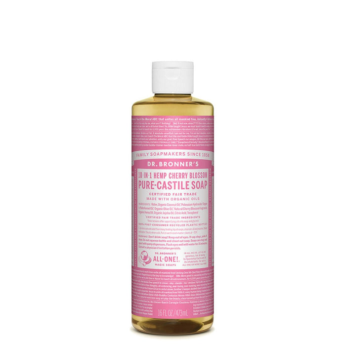DR BRONNER'S Pure-Castile Cherry Blossom Liquid Soap Hemp 18-in-1 473ml