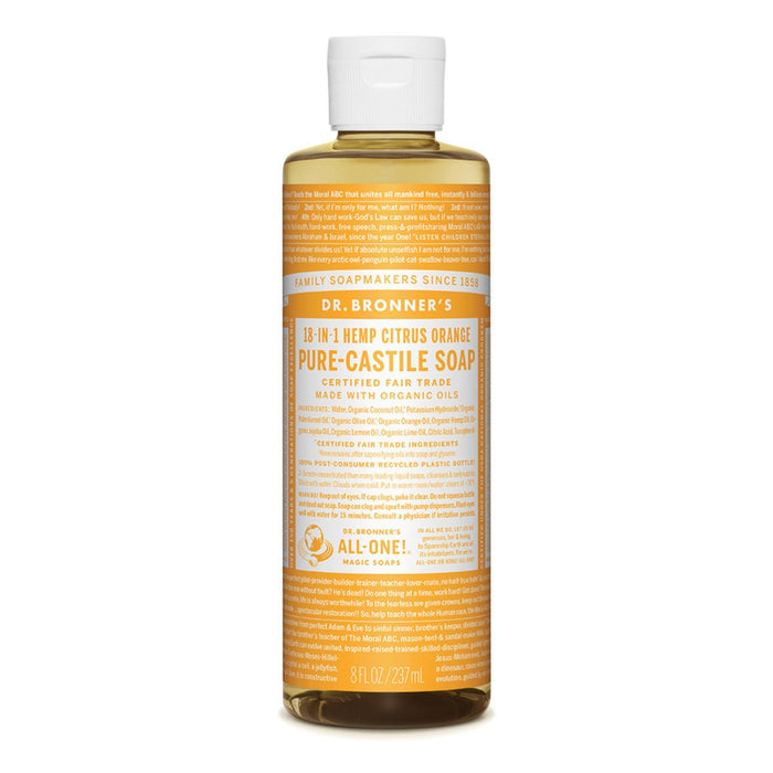 DR BRONNER'S Pure-Castile Citrus Liquid Soap Hemp 18-in-1 237ml