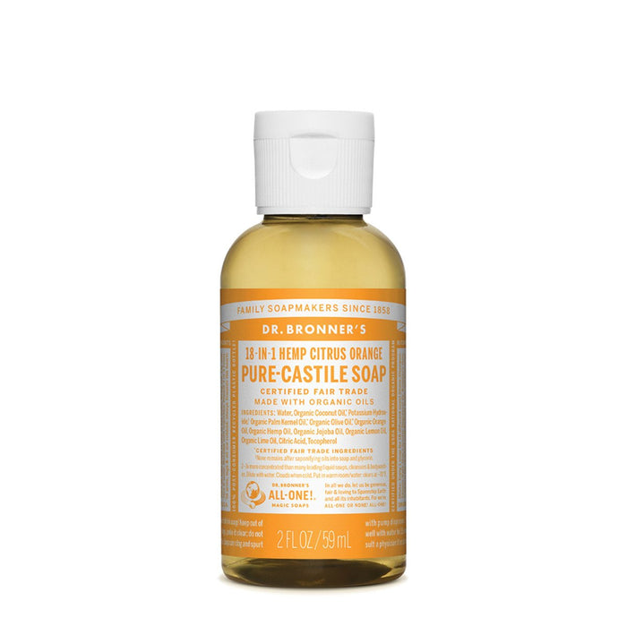 DR BRONNER'S Pure-Castile Citrus Liquid Soap Hemp 18-in-1 59ml