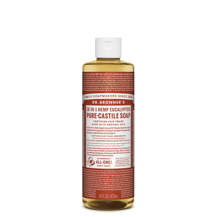 DR BRONNER'S Pure-Castile Eucalyptus Liquid Soap Hemp 18-in-1 473ml