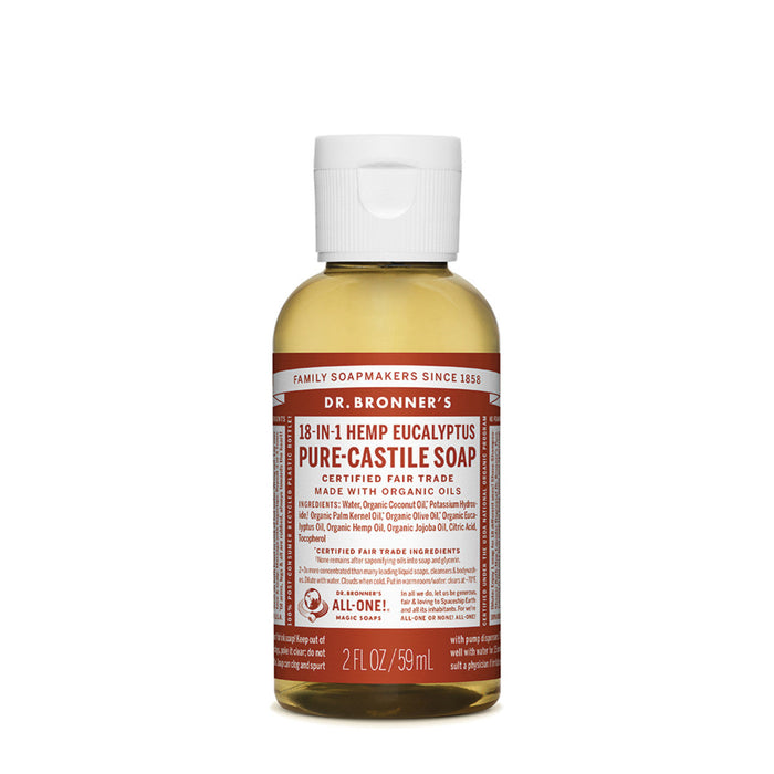 DR BRONNER'S Pure-Castile Eucalyptus Liquid Soap Hemp 18-in-1 59ml