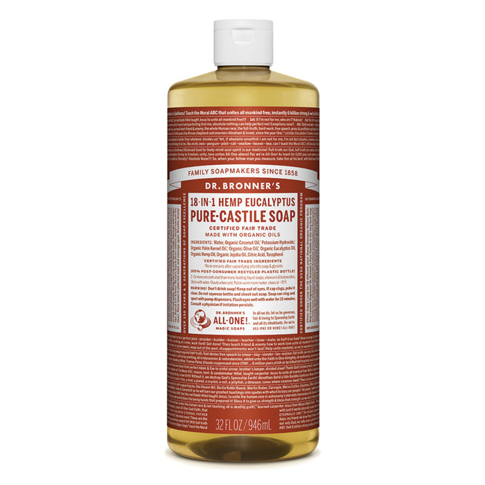 DR BRONNER'S Pure-Castile Eucalyptus Liquid Soap Hemp 18-in-1 237ml