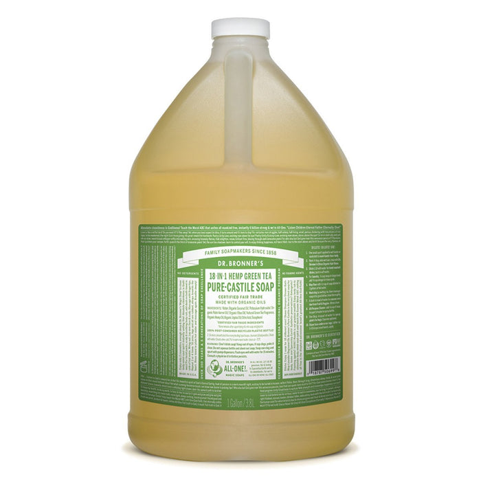 DR BRONNER'S Pure-Castile Green Tea Liquid Soap Hemp 18-in-1 3.78L