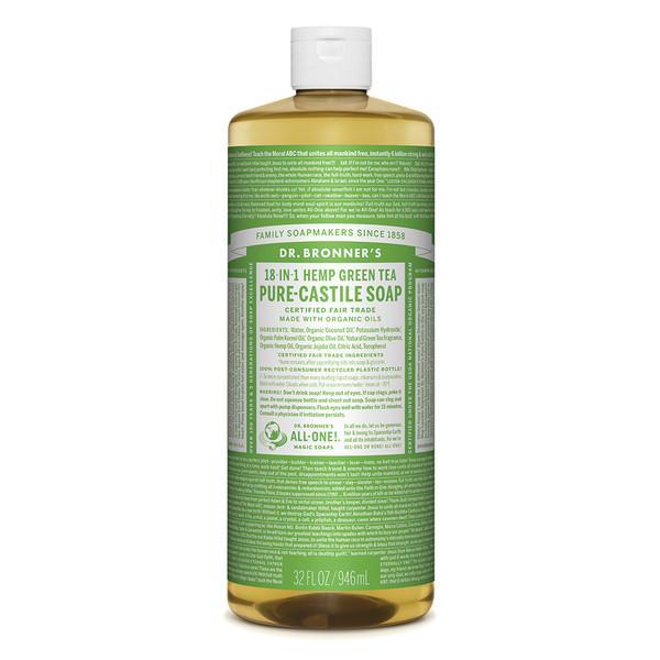 DR BRONNER'S Pure-Castile Green Tea Liquid Soap Hemp 18-in-1 946ml