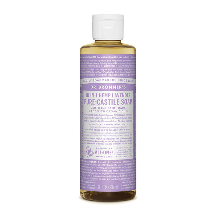 DR BRONNER'S Pure-Castile Lavender Liquid Soap Hemp 18-in-1 237ml