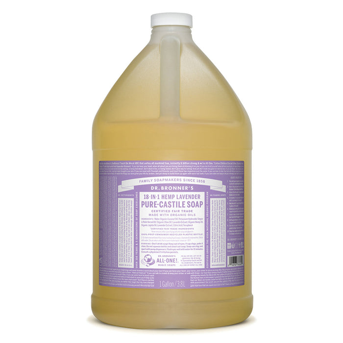 DR BRONNER'S Pure-Castile Lavender Liquid Soap Hemp 18-in-1 3.78L