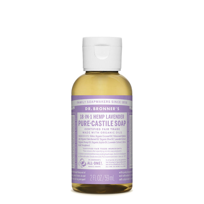 DR BRONNER'S Pure-Castile Lavender Liquid Soap Hemp 18-in-1 59ml