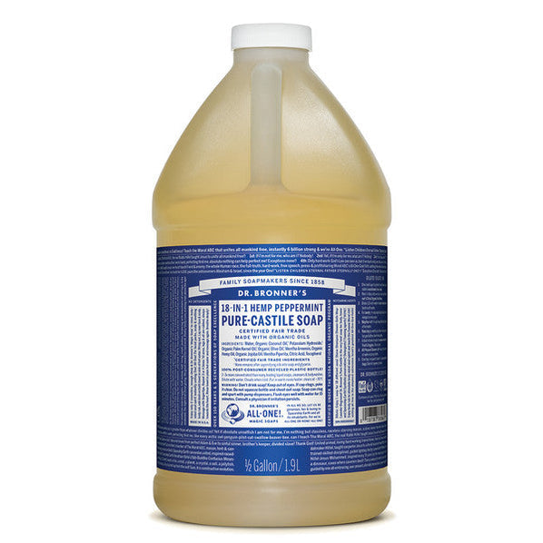 DR BRONNER'S Pure-Castile Peppermint Liquid Soap Hemp 18-in-1 1.89L