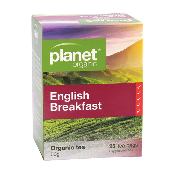 PLANET ORGANIC English Breakfast Herbal Tea 25 Bags 1 Box