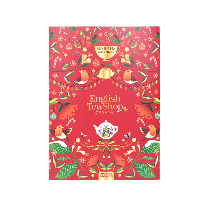 English Tea Shop Advent Calendar - Sachet Book Red - 24 Tea Sachets