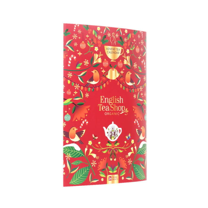 English Tea Shop Advent Calendar - Sachet Book Red - 24 Tea Sachets