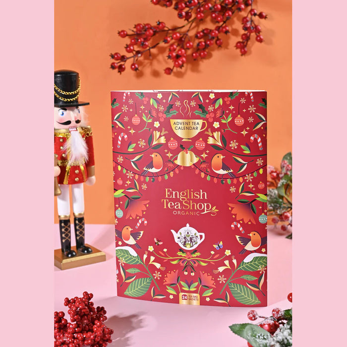 English Tea Shop Advent Calendar - Sachet Book Red - 24 Tea Sachets