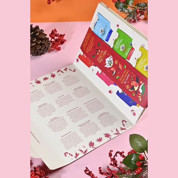 English Tea Shop Advent Calendar - Sachet Book Red - 24 Tea Sachets