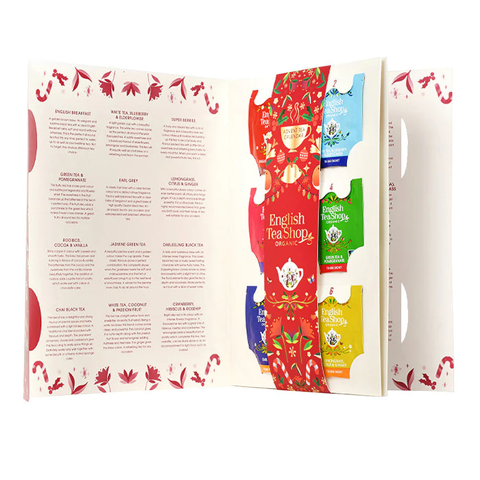 English Tea Shop Advent Calendar - Sachet Book Red - 24 Tea Sachets