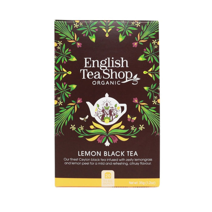 ENGLISH TEA SHOP Organic Lemon Black Tea Teabags 20pc 1x