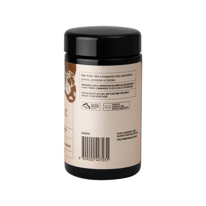 Evolution Botanicals Aged Fermented Black Garlic Powder 120g