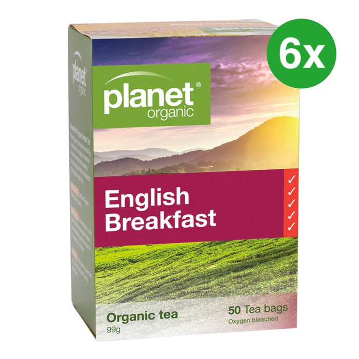 PLANET ORGANIC English Breakfast Herbal Tea 50 Bags 6 Boxes (Extra 5% Off)