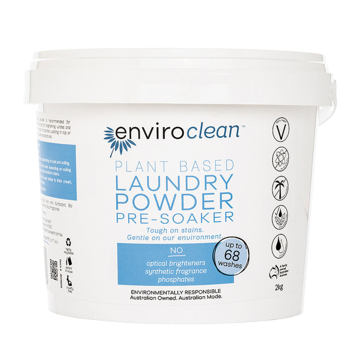 ENVIROCLEAN Plant Based Pre-Soaker Laundry Powder 2Kg Bucket