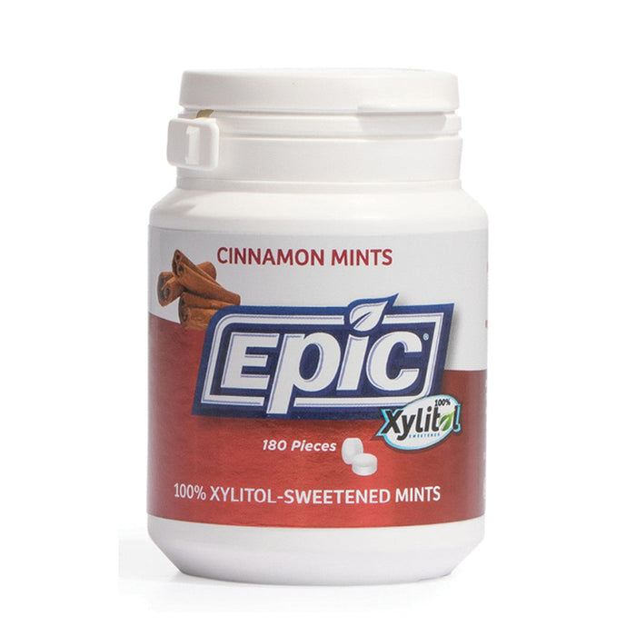 EPIC Xylitol Dental Mints 180 pieces Cinnamon