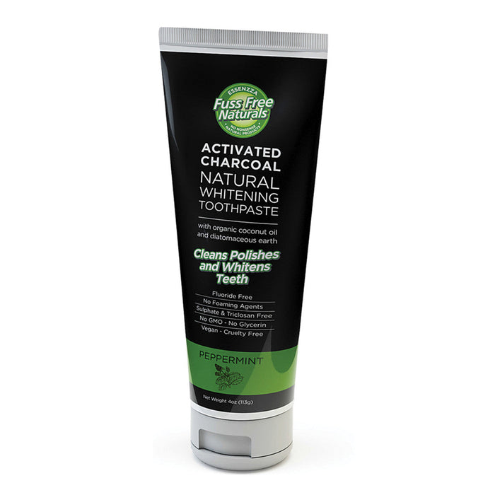ESSENZZA Fuss Free Naturals Activated Charcoal Natural Whitening Toothpaste 113g Spearmint
