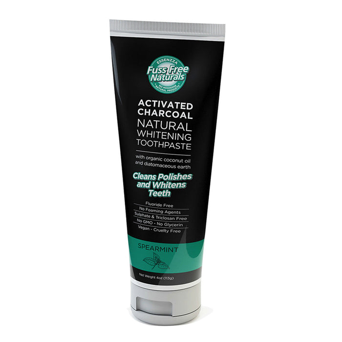 ESSENZZA Fuss Free Naturals Activated Charcoal Natural Whitening Toothpaste 113g Peppermint